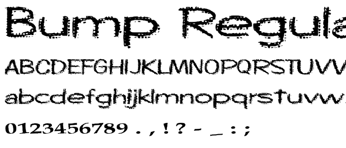 BUMP Regular font